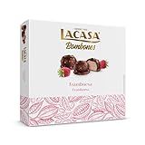 Bombones Lacasa | Surtido de Chocolates Gourmet | Sabores Café con Leche y Frambuesa | Caja 200 g | Dulce Placer para Regalar o Disfrutar (FRAMBUESA)