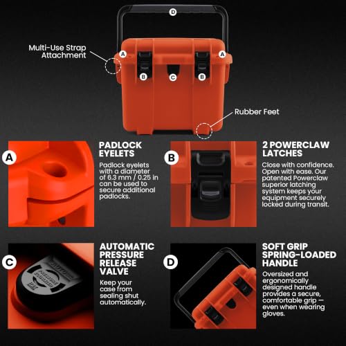 Image of NANUK T20 Waterproof Hard Shell with Cubed Foam (11L) - Dustproof, Impact Resistant NK-7 Resin - For Camera, Drone & Sensitive Equipment - Compact Travel Case (12.9 inchx 9.7 inchx 10.3 inch) - Orange
