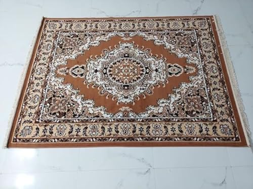 Image of Soft Traditional Washable Beautiful Acrylic Rugs for Home Decor Living Room 8x11 feet (240 x 330 CM) Gold