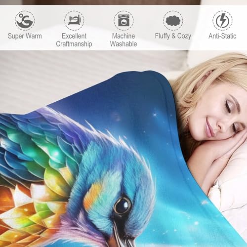 Couverture de canapé oiseau mignon couvre-lit flannel 150x200cm