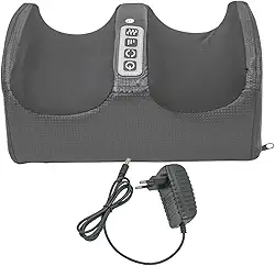 Massageador Elétrico para Pés e Pernas, 3 Velocidades, Aquecimento, Bivolt, Preto