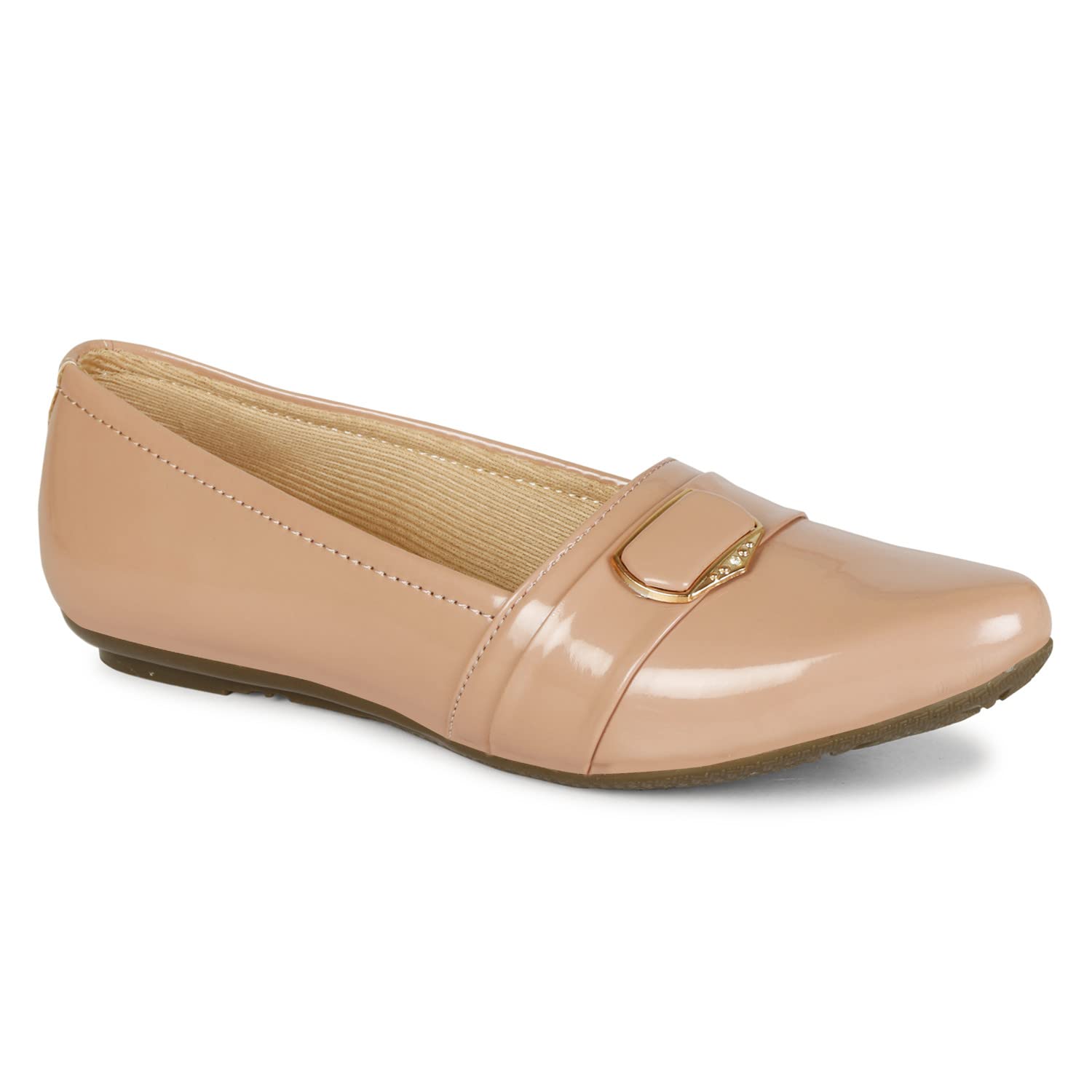 Footshez Womens Patent Leather Casual & Party Bellies Peach (B0B5DB3K2Z) Amazon Price History, Amazon Price Tracker