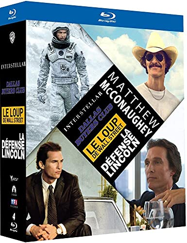 Matthew McConaughey : Interstellar + Dallas Buyers Club + Le loup de Wall Street + La défense Lincoln [Francia] [Blu ray]
