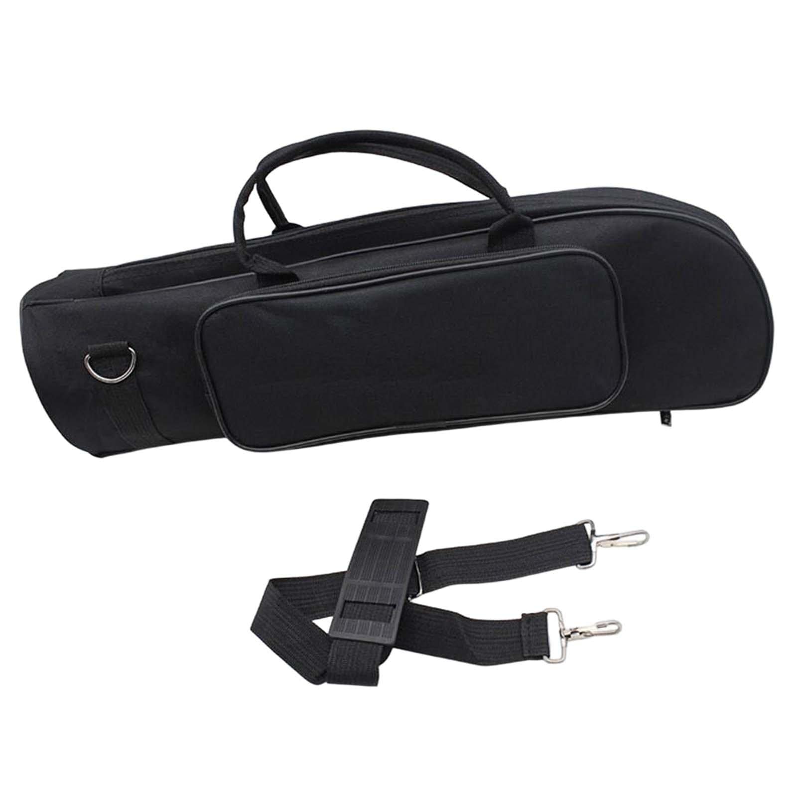 Travel Trumpet Carry Gig Bag Protective Adjustable Shoudler Strap Lightweight Oxford Cloth Widen Carry Handle