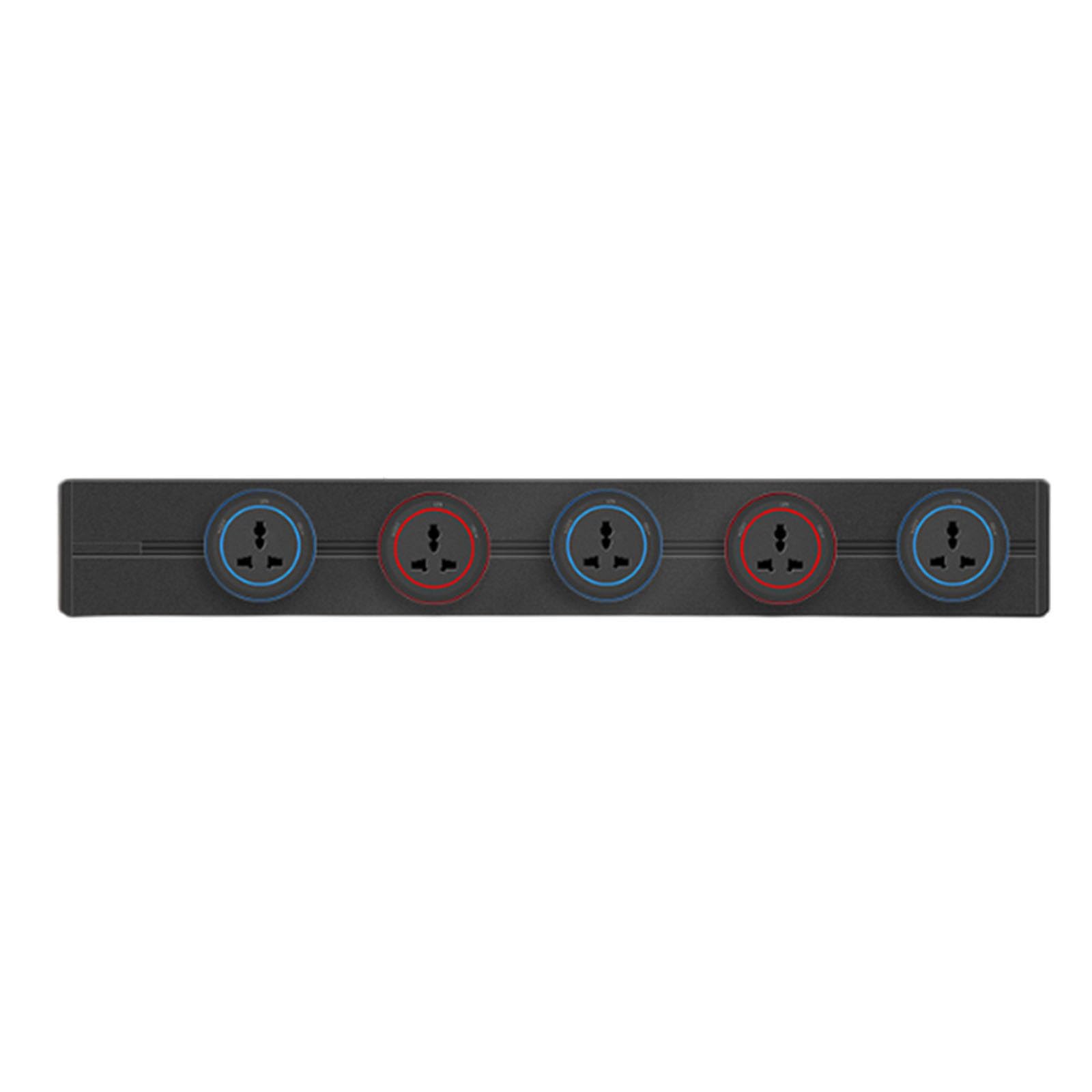 Gniazda szynowe zasilania 40/60/80CM gniazdka ruchomy rząd kuchnia montowane na powierzchni 8000W 32A przedłużacze ścienne w kuchni,Black-100cm