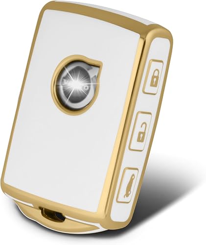 WORCAS Funda para llavero Volvo con 4 botones laterales, funda de TPU inteligente compatible con Volvo XC40 XC60 XC90 S90 XC60 XC60 XC90 XC40 S90