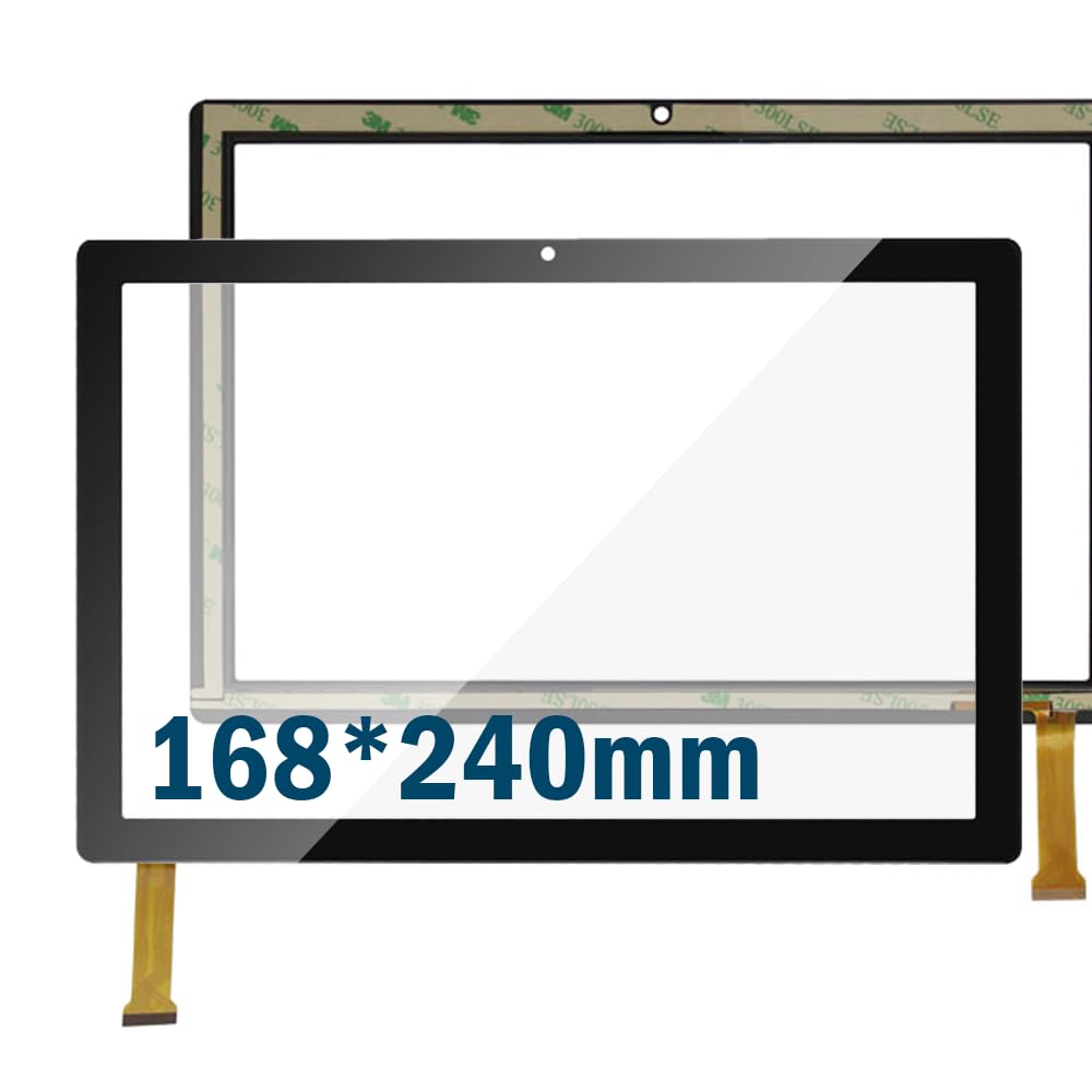 Digitizer Touch Screen Glass Panel Replacement Repair Parts for Sky Devices Pad 10 Max [Without LCD] [168 * 240mm] [Camera on Center]