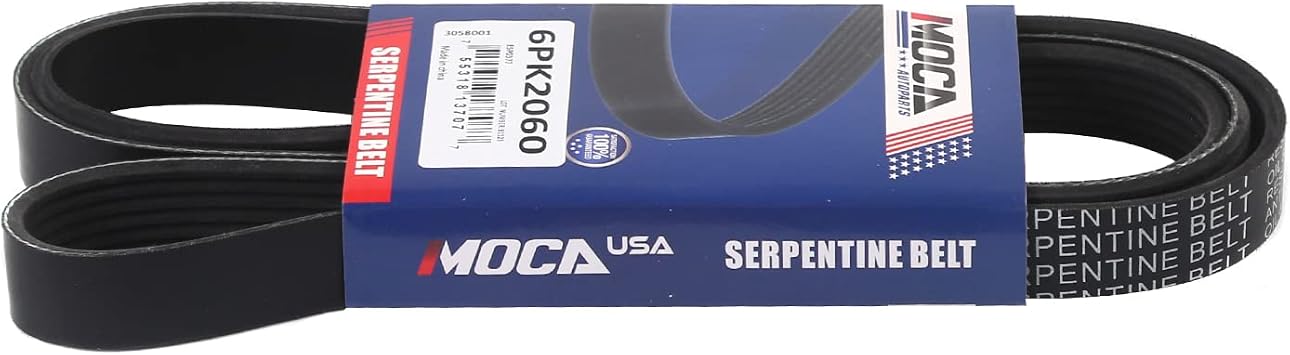 WINBEST EPDM Serpentine Belt 6PK2060 Compatible with BMW 335d for Cadillac Cimarron for Chevrolet Astro Camaro