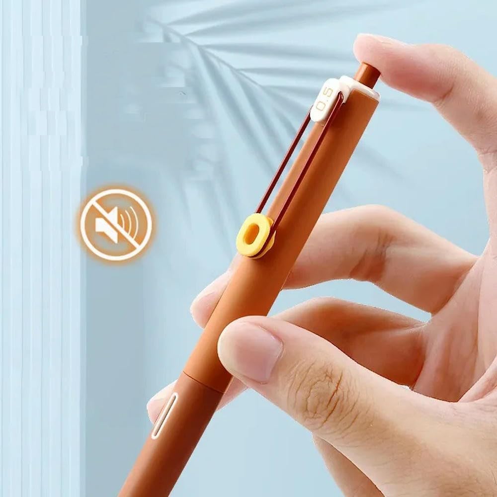 SYJYM - Bolígrafo silencioso de gel neutro, punta ST, 0,5 mm, cepillo de secado rápido, barril colorido altamente colorido con recambio reemplazable