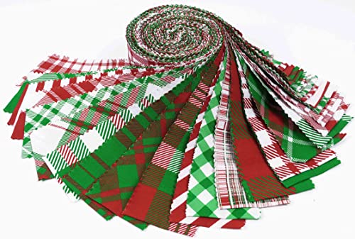 Quilting bandes d'artisanat 2.5x42 pouces en coton patchwork noël rouge - 3
