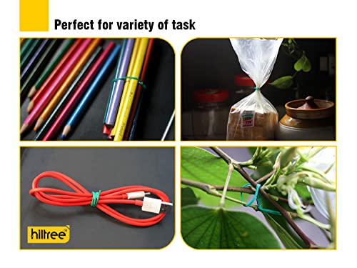 hiltree Twist tie - Spool with Cutter -50 Meter,Multipurpose :Tying Indoor and Outdoor Plants. Tying Headphone Wires, USB Cable,Climbing Plants, Flowers and Trash.Bag Packing,(Green Colour)