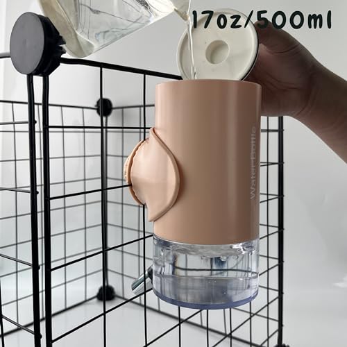 Alimentador automático de agua para gatos y perros dispensador colgante de 500 ml para jaula 5
