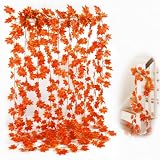 12 Guirlande Automne Feuilles d'Érable 2,2m - Suspendu Vignes Deco Automne...