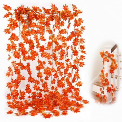 12 Guirlande Automne Feuilles d'Érable 2,2m - Suspendu Vignes Deco Automne