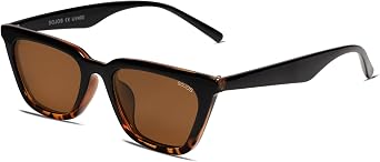 SOJOS Polarized Narrow Square Cateye Sunglasses SJ2169 | For Women & Men Retro Trendy Driving Glasses