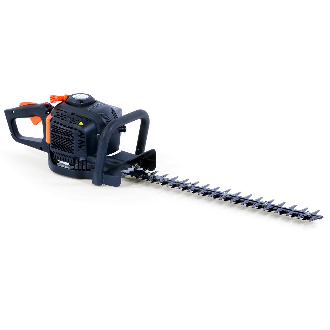 FUXTEC Cortasetos Gasolina FX-MH126, Longitud de Corte 550 mm, Motor de 2 Tiempos, 25,4cc, 1hp, Mango ergonómico, Corte Horizontal y Vertical, bajo Nivel de Ruido, Cuchillas de Seguridad