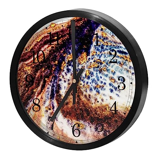 Horloge murale marbre brillant de luxe grand format design silencieux - 5