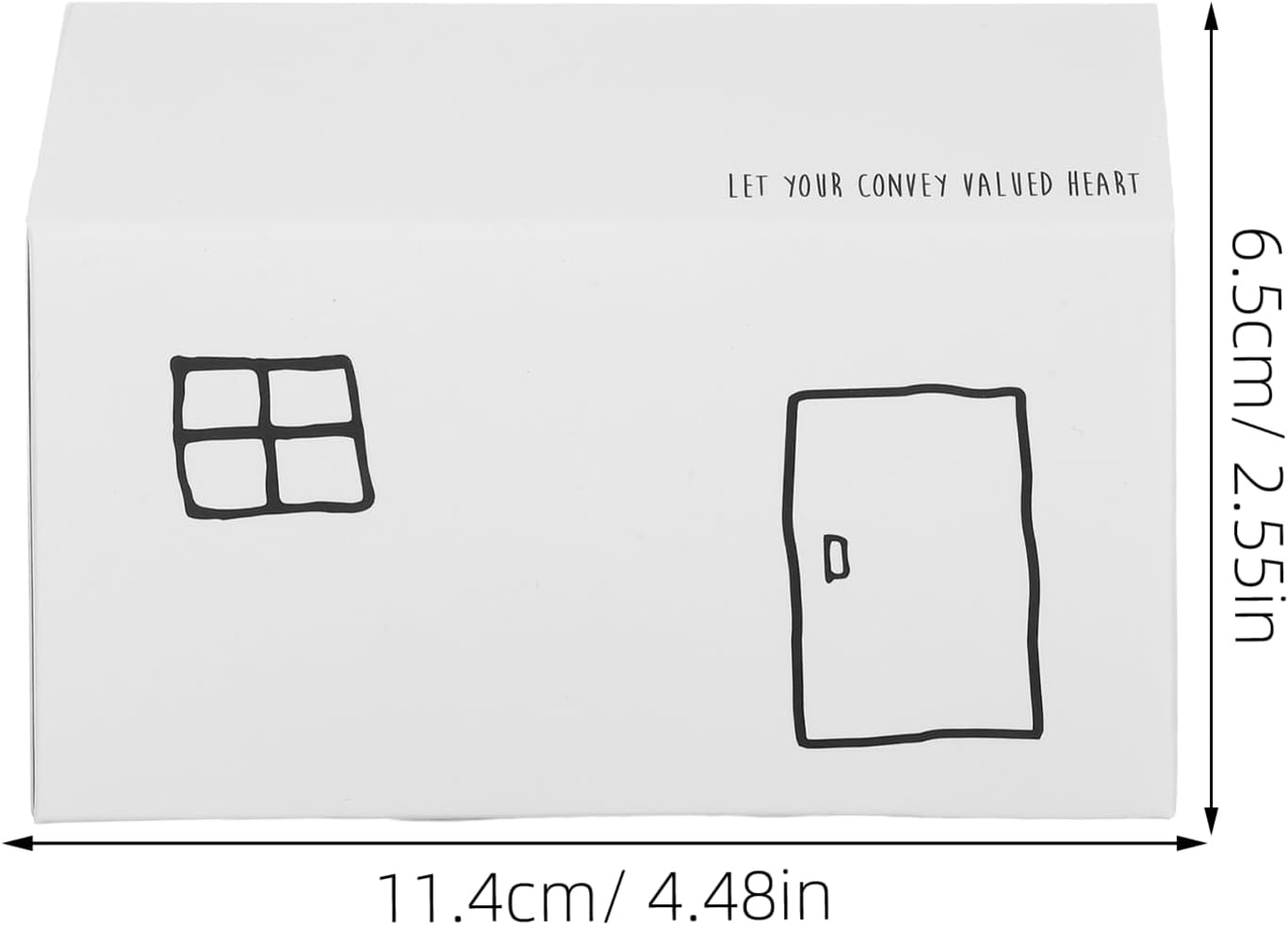 House Shape Candy Boxes Small Paper Treat Containers for Weddings Showers Party Favors 11.4x6.5x6cm White Foldable Packaging Boxes 50pcs