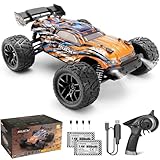 【2.4Ghz Off-Road Monster Car】télécommande configurée avec un accélérateur à pleine échelle, direction. vous pouvez régler avec précision la vitesse et la direction. Portée de la télécommande 60 -80mètrespieds. Le système radio 2,4 GHz permet à plusieurs véhicules télécommandés de fonctionner sans interférence.et avec 2 modes de Vitesse qui vous laissez jouir de différentes vitesses.Vous pouvez participer à toutes sortes de courses de voitures à l'aise.