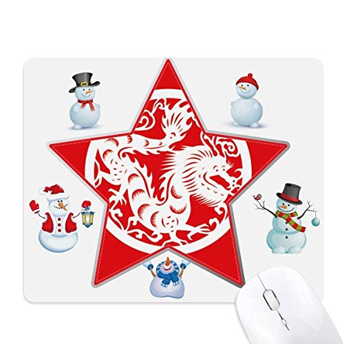 Tapis de souris papier découpé Dragon pour une ambiance de Noël chaleureuse