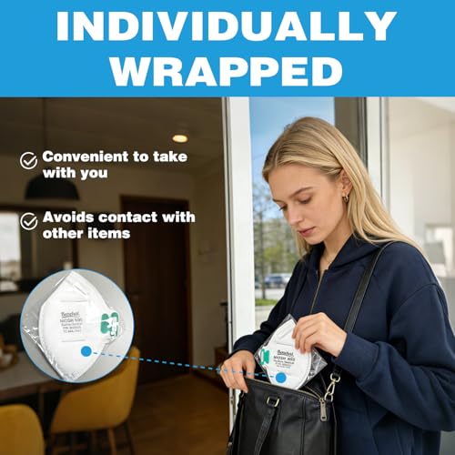 Image of N95 Face Mask,10 Pack NIOSH Certified N95 Disposable Respirator 5-Ply Safety Breathable Face Masks, Filter Efficiency 95%, Adjustable Comfortable Protection,Against PM2.5 Dust for Adult, Men, Women