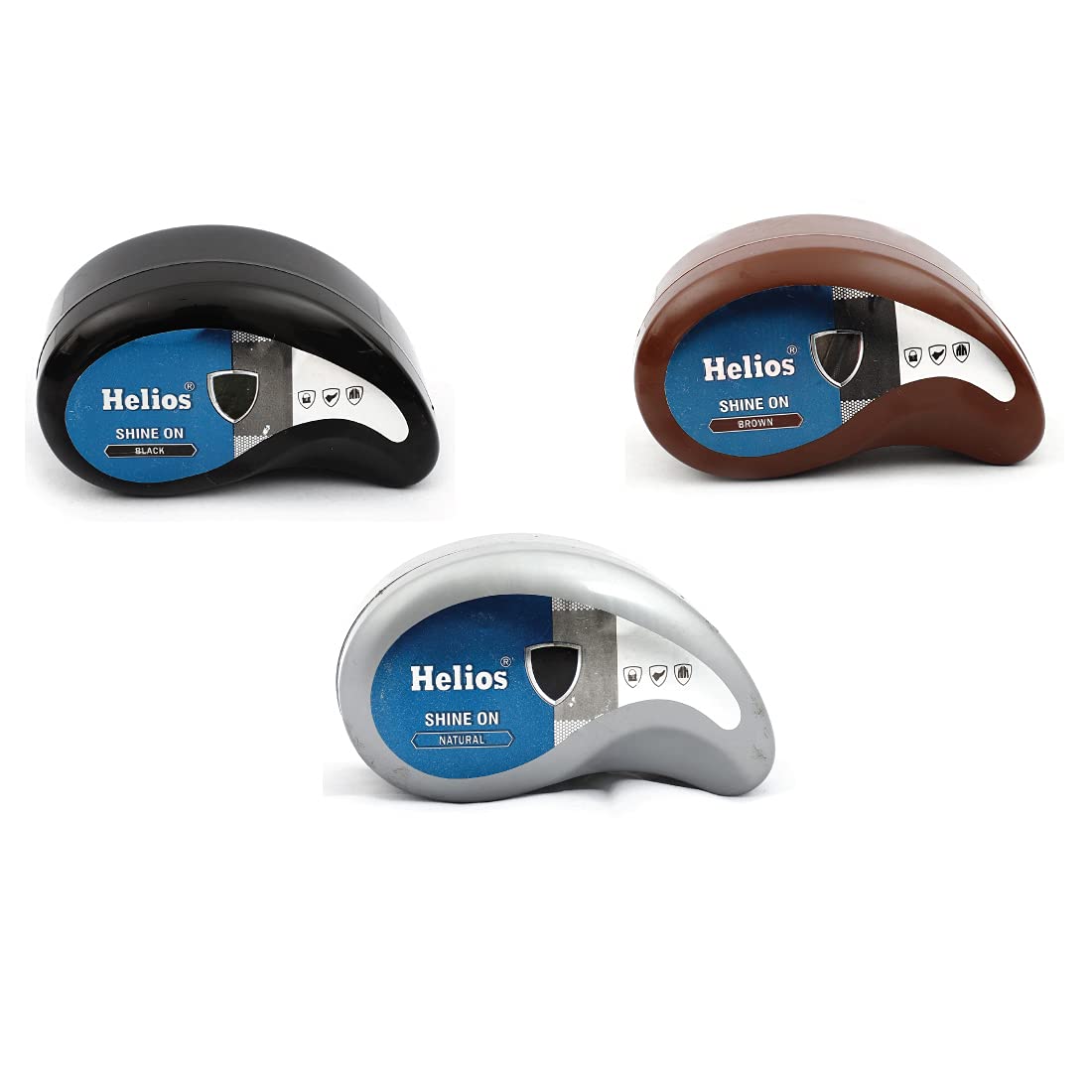 Helios Pack of 3 Shoe Shine On For All Type of Leather