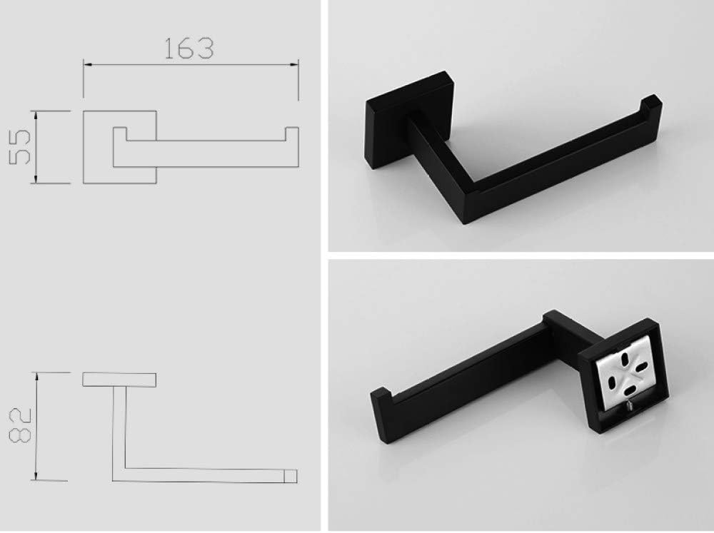 Heavy-Duty Wall Mounted Towel Rack & Robe Hook - Rust-Resistant Bathroom Accessories(Paper Holder)