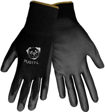 Global Glove PUG17 Black Polyurethane Coated Nylon Gloves, 6 Dozen EXTRA LARGE