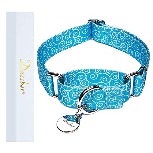 Dazzber Martingale Collars for Dogs, Sky Blue, Large, Neck 17 Inch -25 Inch, Dog Collar No Pull No Escape for Walking Training - Thumbnail 7