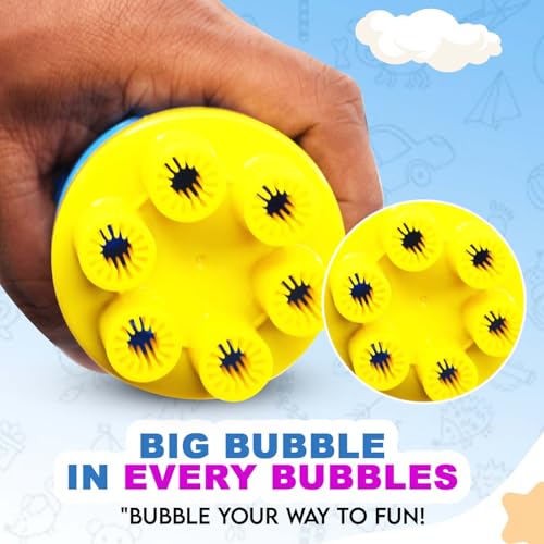 Image of Fully Easy to Use Bubble Gun Toy with 1 Bubble Liquid and Tray for Kids Indoor and Outdoor Fun Play Birthday Gifts