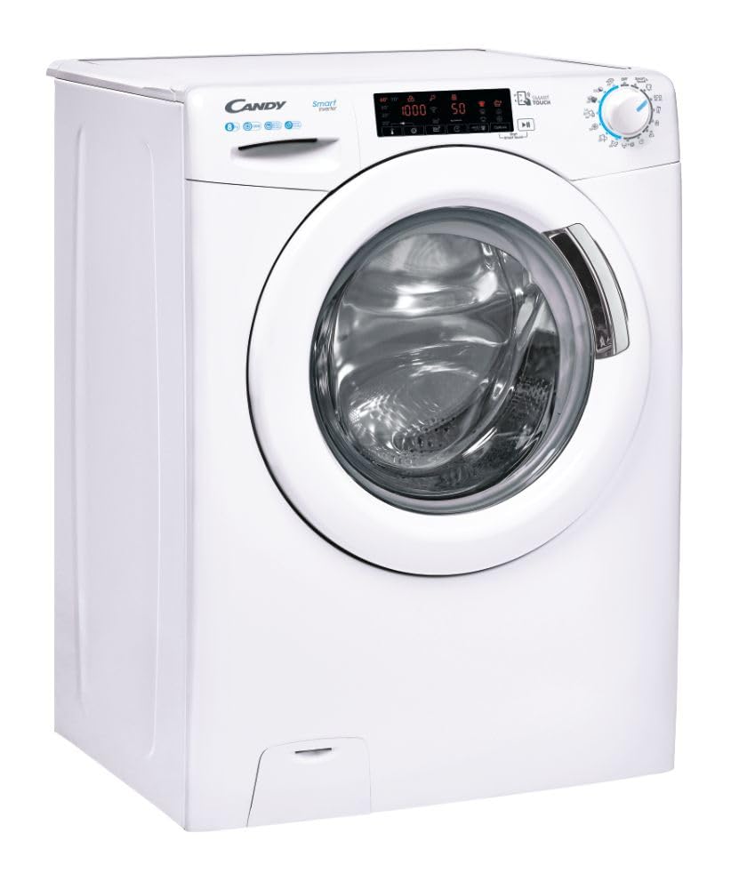 Lave-linge hublot pose libre CANDY CS 128TXME-S - 8 kg - Moteur Induction - Largeur 60 CM - 1200 trs/min - Blanc