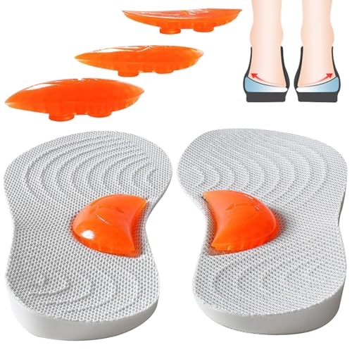 YMXWAN Solette Ortopediche per Correggere la Postura per Donne e Uomini,Fascite Plantare,Pronazione,Piedi Piatti,Supporto per Arco Alto,Metatarsalgia X/O,Valgo,Varo