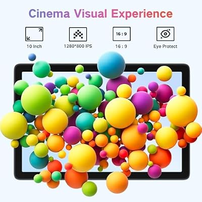 Tablet, Android 15 Tablets 10 inch with 12GB RAM+128GB Storage+2TB TF Card Expand, Octa-Core, 1280*800 HD Touch Screen Computer Tablet, 8-10H Long-lasting Battery Life,Wi-Fi & BT 5.0,Gray Blue