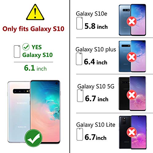 OCASE Galaxy S10 Case [ Card Slot ] [ Kickstand ] [TPU Shockproof Interior ] Leather Flip Wallet Case for Galaxy S10 Devices (Black) by OCASE - Used condition - Image 2