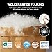 BEDSURE Daunendecke 135x200 Daunen Bettdecke - Warm Winterdecke aus 90% Daunen / 10% Federn 1180 gr. Dick Füllung, Extra Warm Federbettdecke with Öko-Tex Zertifikat, Waschbar Steppdecke Weiß