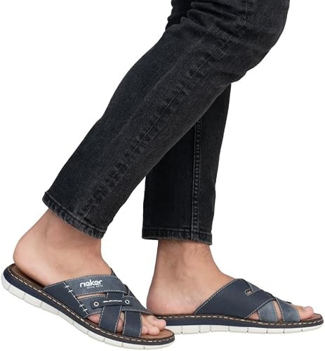 Rieker 25199, Mules Homme, Bleu (Denim/Jeans), 43 EU - 5