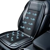 DE.HOME Cooling Car Seat Cushion- 10Fans & 3 Adjustable Temperature 12V System- 15s Cool Down Fast for Summer Driving- Breathable Seat Cover with Air Conditioning System- 1 Pack (Black)