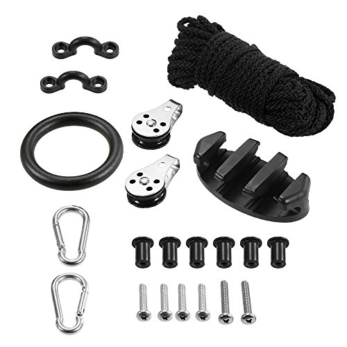 Acessórios para caiaque, Andoer 21 PCS Kit de carrinho de âncora para canoas caiaque Zig Zag Cleat R