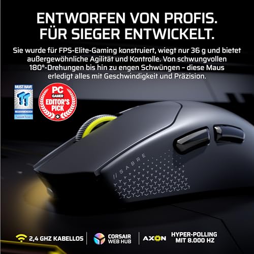 Corsair Sabre V2 Pro, Weiß, CH-931G001-WW