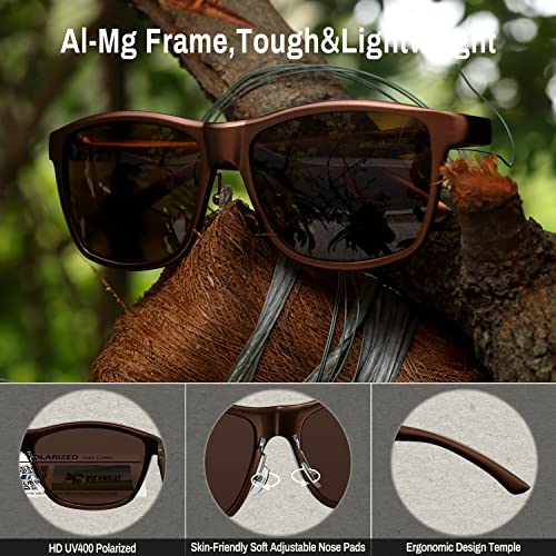 Image of ROCKNIGHT HD Polarized Driving Sunglasses UV400 Protection Lightweight Al-Mg Metal Frame Outdoor Casual 60mm