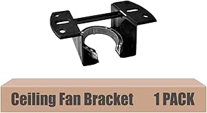 Ceiling Fan Mounting Bracket - Black, Plastic, For Cathedral Canopy Installation (No Wires Included)