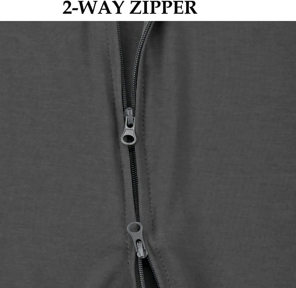 Aablexema Baby Pajamas Bamboo Rayon Zipper, 3pcs Unisex Infant Outfit with Mitten One Piece Footie Sleepwear - Image 5