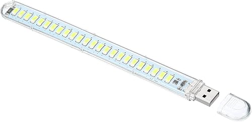 PATIKIL Luz nocturna USB, portátil, enchufable, pequeña luz LED con 24 cuentas de lámpara con interruptor de sensor táctil, luz USB para baño,