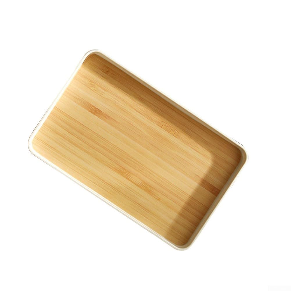 Tea Set Tray, Plastic Tea Fruit Rectangular Plate Breakfast Server Lap Tray For Serving Coffee Beverages Tea Plate Dessert M