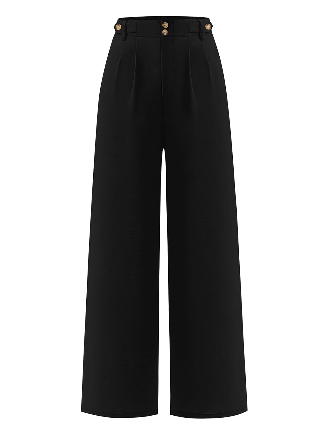 ANRABESS Womens Wide Leg Dress Pants 2026 High Waisted Button Pleated Palazzo Work Pants Trousers Business Casual Outfits