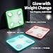 Scale for Body Weight, Digital Weight Scale with Color-Changing, Most Accurate to 0.2lb, Bluetooth Bathroom Scale with Bmi, Body Fat, Muscle Mass, 18 Body Composition Analyzer Sync App, 400 lbs-White