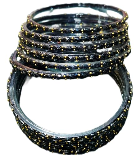 Image of JPS Plain and Glossy Finished Raindrop Glass Bangles Set for Women & Girls | Traditional Ethnic Chudi for Wedding, Party & Regular- Set of 12 Pcs of One Colour | Wedding Special