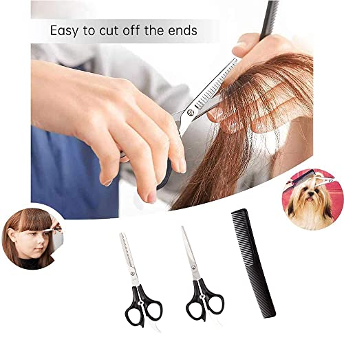 Foto von Haarschere Set Edelstahl Professionelle Haarschere Set,perfekter Effilierschere Premium Haarschneideschere Licht Einseitiger Effilierermit 1 Kamm Für Alle Von