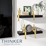 4pcs Home Decor Gold Thinker Statue Modern Resin Abstract Sculpture,Art Action Figurines Ornaments For Living Room Bathroom Office Desk Bookshelf Coffee Table Decor Collectible Accents Gift - Image 5
