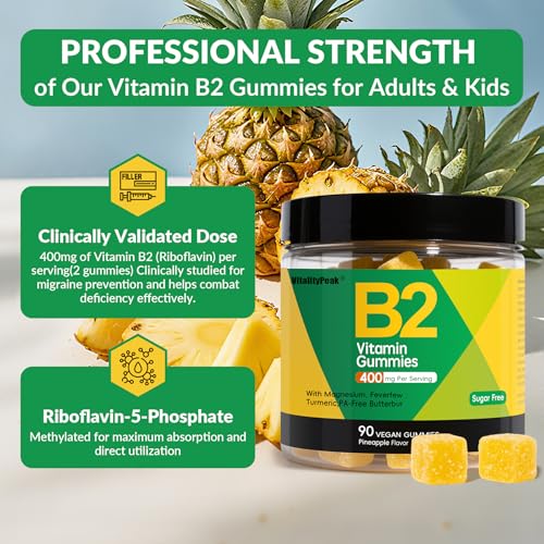 VitalityPeak Riboflavin Vitamin B2 Gummies